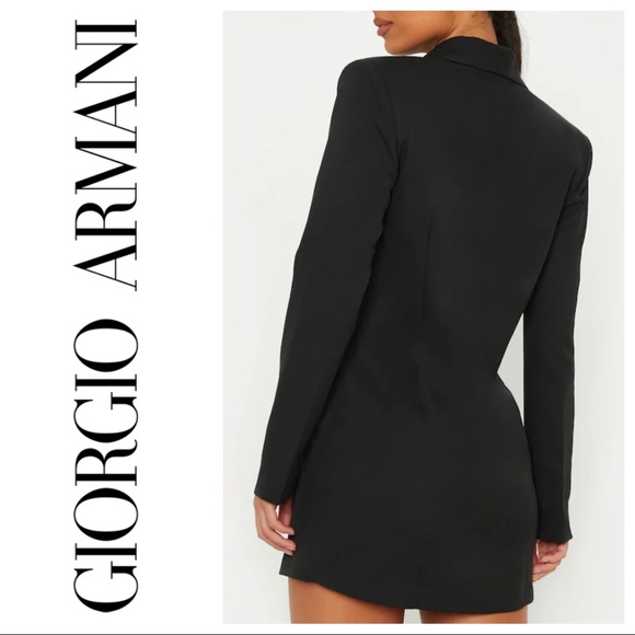 Giorgio Armani Dresses & Skirts - GIORGIO ARMANI BLACK BlAZER STYLE DRESS